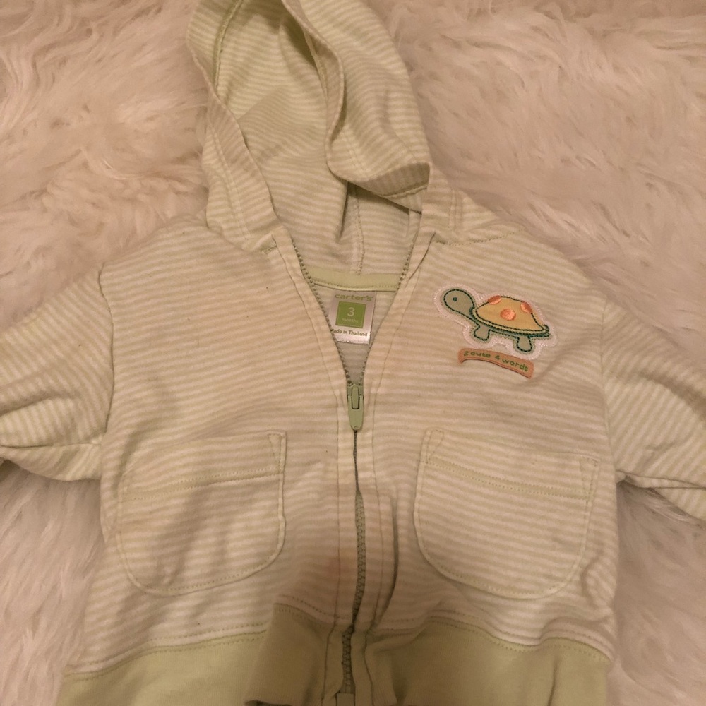 Green turtle sweater by Carters